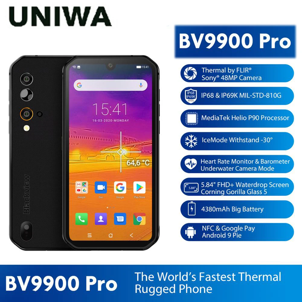 Смартфон Blackview BV9900 Pro 8 + 128 ГБ IP68 Helio P90 ядер|Смартфоны| |