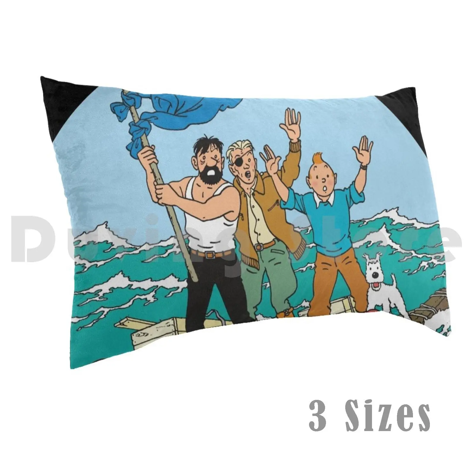 

And The Red Sea Sharks Pillow Case Printed 50x75 Snowy Red Sea Sharks Herge Comic Graphic Novel