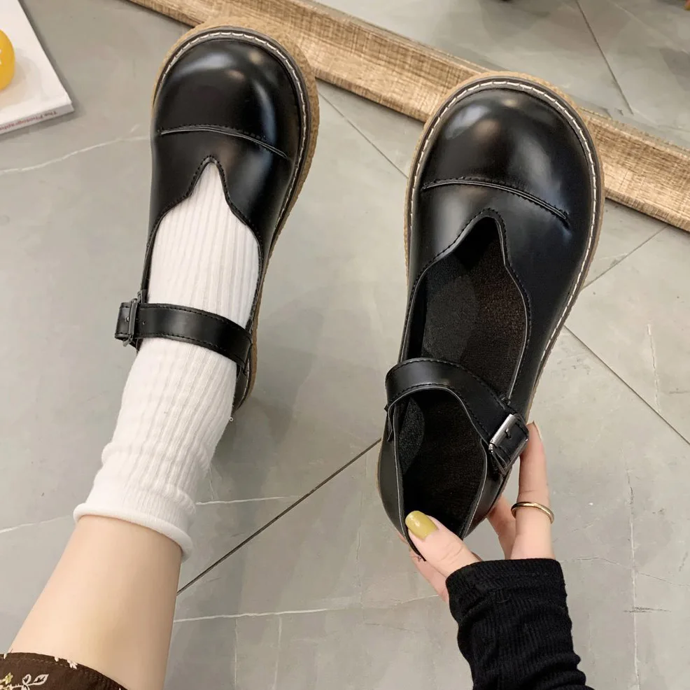 

Mary Jane platform shoes Buckle Strap Round Toe autumn outdoor casual ladies lolita shoes student party shoes zapatos de mujer