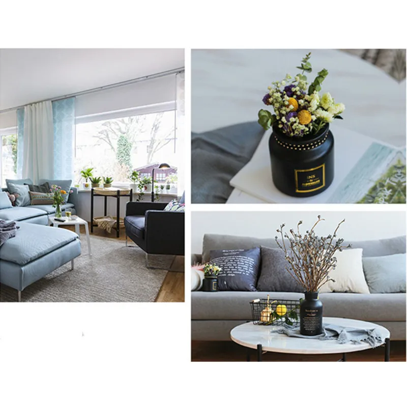 

2021 Nordic Black/White Glass Vases Hydroponics Plant Flower Home Decor Flower Bouquet with Vase Wedding Table Decoration