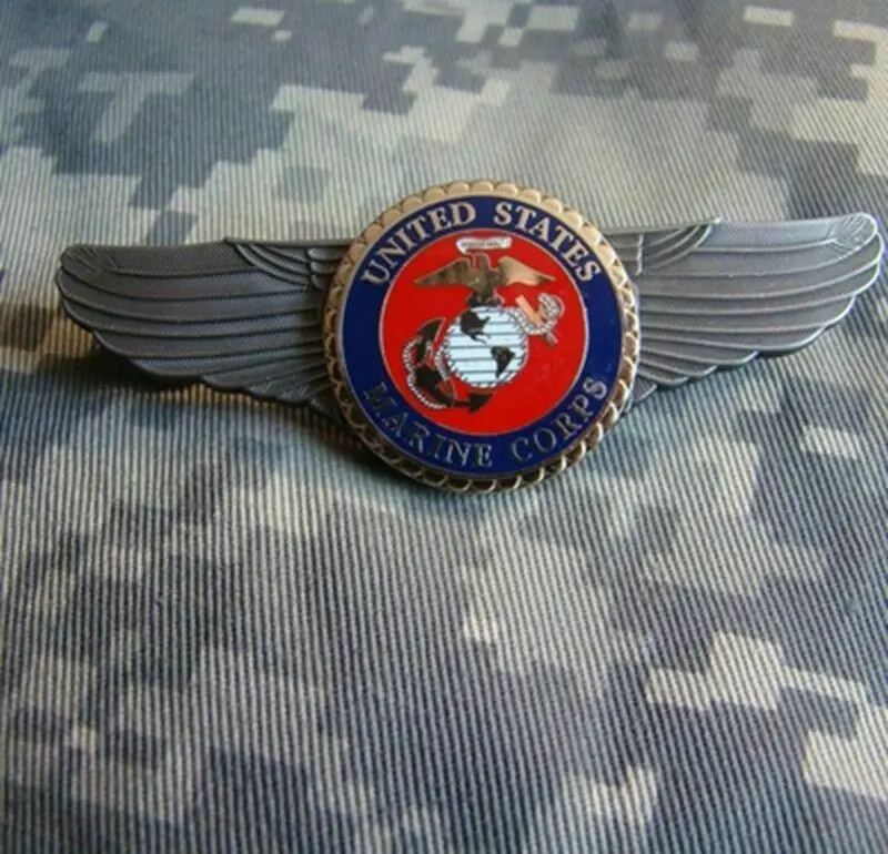 Морской пехоты США Ветеран Военная Униформа Pilot Wing знака Insignia Pin shop5605101 | Спорт и