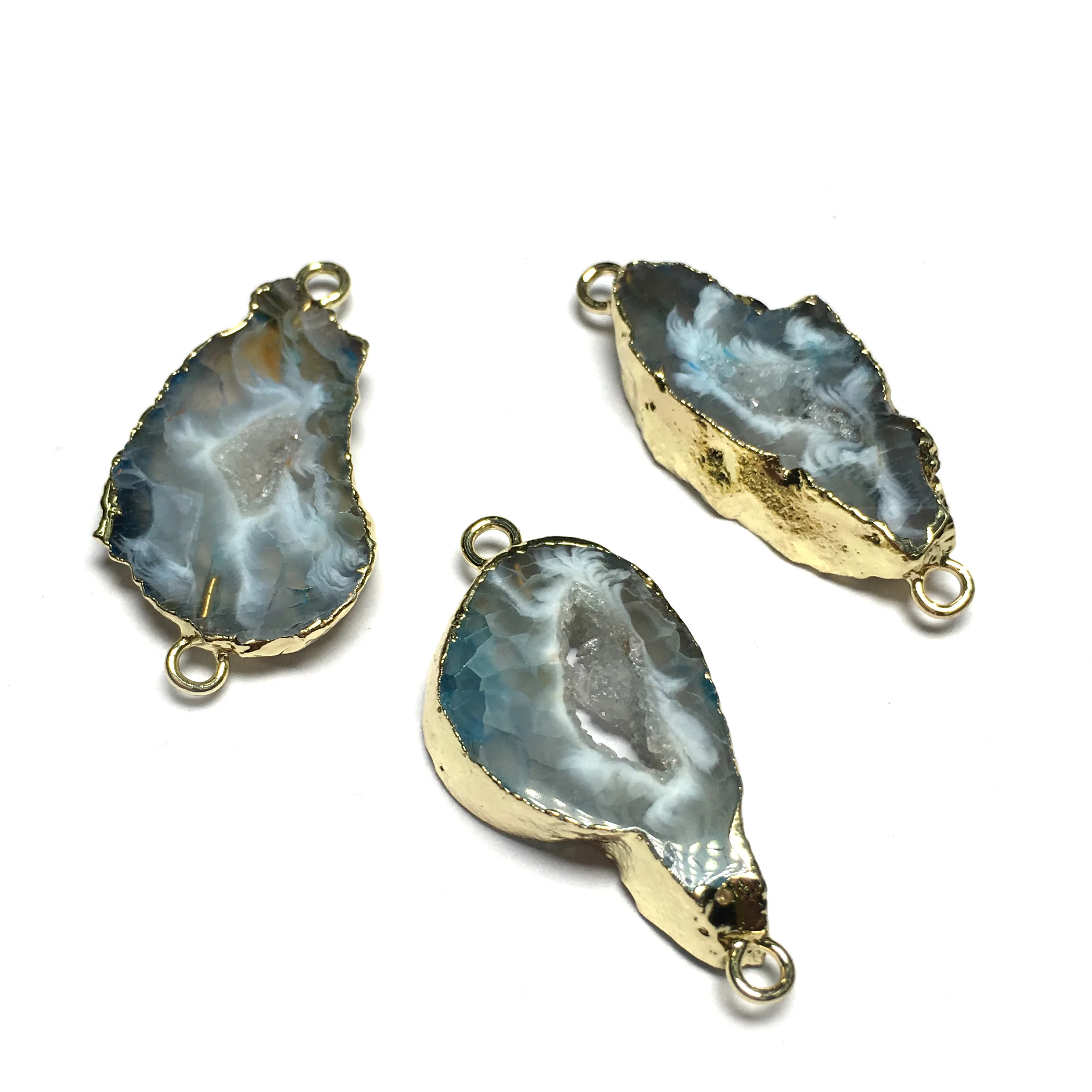 1 шт. нерегулярный натуральный камень соединительный элемент кулон подвеска для