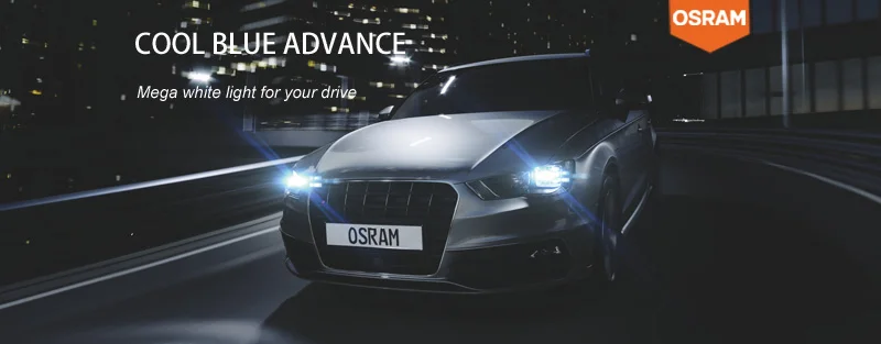 OSRAM H4 9003 HB2 62193CBA галогенный холодный синий Advance 12V 60/55W Автомобильный головной светильник 5000K белый светильник+ 50% ярче, пара
