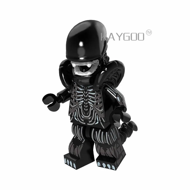 Одноместный legoings строительные блоки супер герой фильм серии Alien против Хищника