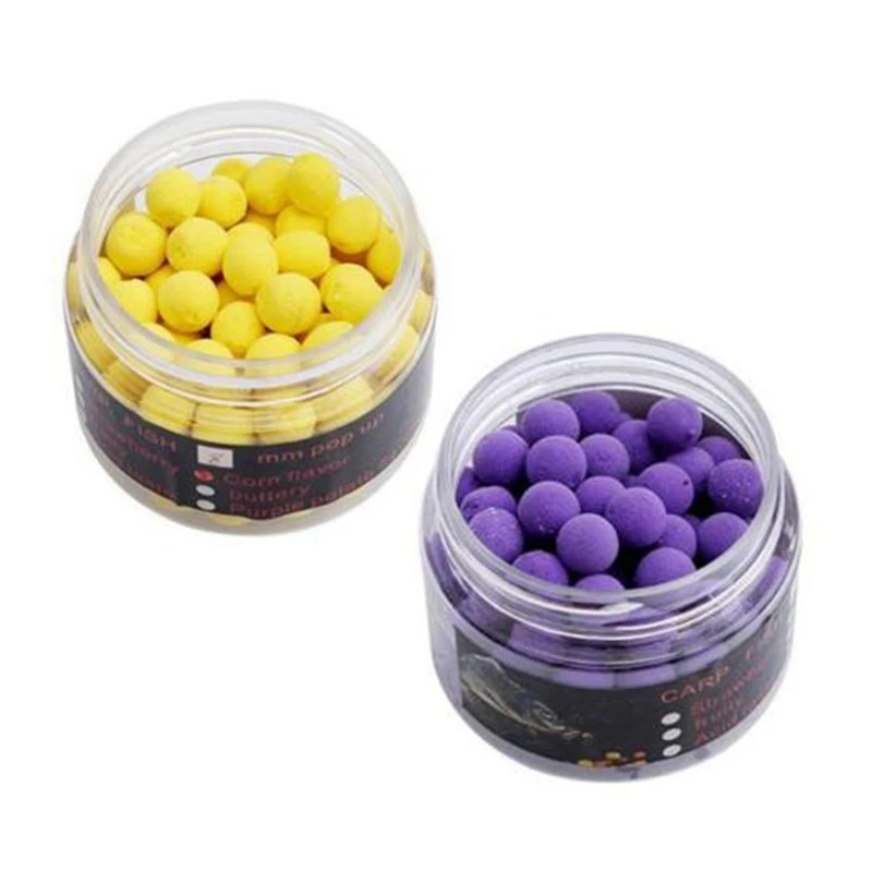 

2 Box Smell Up Fishing Lure Boilies Floating Carp Baits Soluble in Water-Purple-Sweet Potato & Yellow-Corn