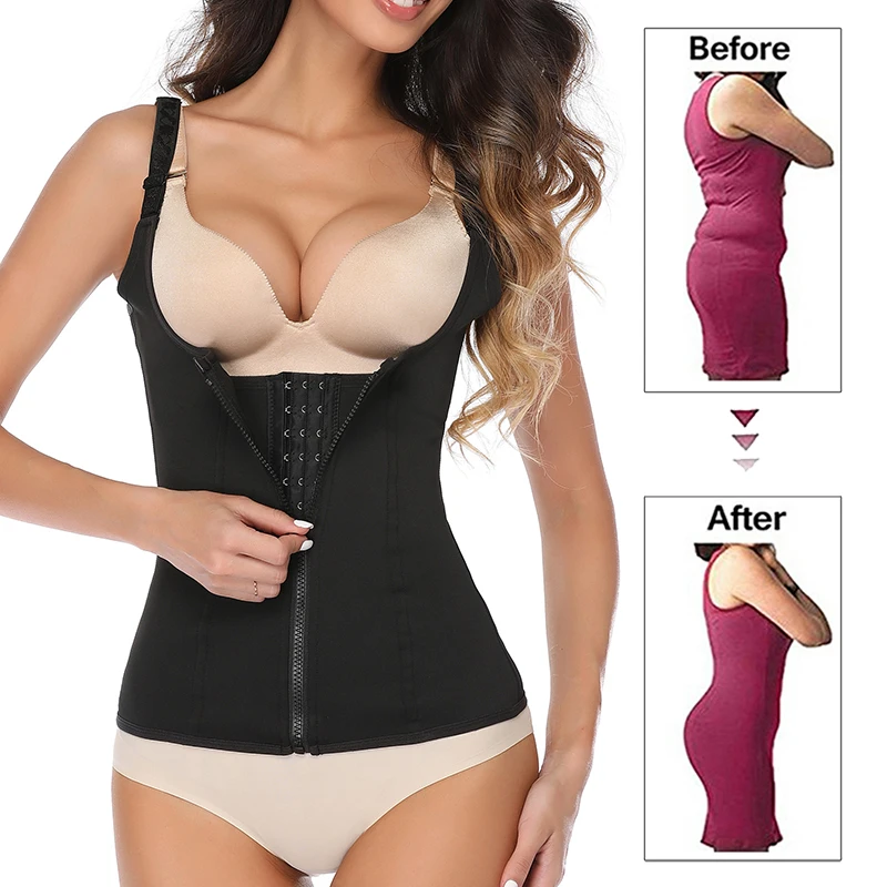 Женская обувь на застежке-молнии крюк Body Shaper регулируемый плечевой ремень утягивающий корсет размера плюс для талии Cincher для живота Управление Фаха