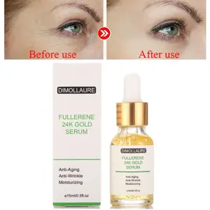 Сыворотка Dimollaure Fullerene, 24K Gold, сыворотка с койевой кислотой, витамином С, сыворотка с гиалуроновой кислотой, Антивозрастная, увлажняющая, отбеливающая
