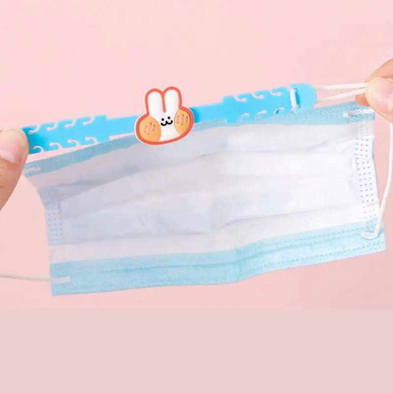 

Cute Cartoon Masks Hook Adjustable Anti-slip Mask Silicone Ear Grips Hook Strap T3LA