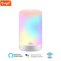 10w nite bird tuya smart table lamp touch bedside lamps led dimmable color changing rgb lamp support alexa google home eu