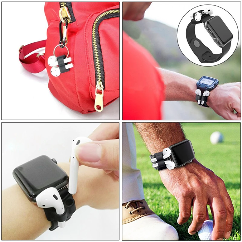 Держатель для наушников с защитой от потери силиконовый чехол Airpods 2 ремешок