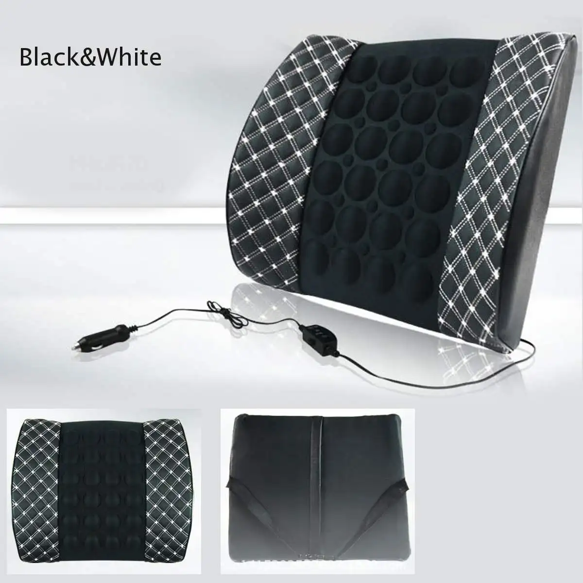 

12V Electric Car Massage Cushion Car Massage Lumbar Cushion lumbar Massage Car Seat Back Cushion Waist support
