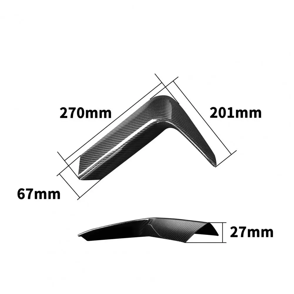 

2Pcs Back Bumper Sticker Protective Rainproof Carbon Fiber Black Rear Bumper Trim Decor for BMW M Series F80 M3 Sedan 2014-up
