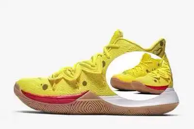Классические мужские баскетбольные кроссовки Kyrie 5 из желтой губки розового