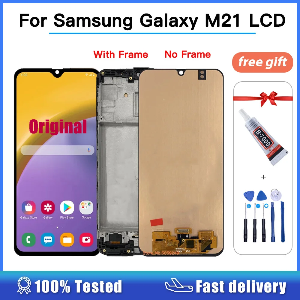 

Tested Original M215F LCD For Samsung Galaxy M21 2020 M215F/DS lcd Display With Frame SM-M215 LCD Touch Screen Assembly 6.4"