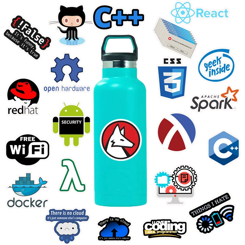 10 Вт 30 50 шт. программист Geek Java Водонепроницаемый ПВХ Стикеры s DIY СКЕЙТБОРД гитара