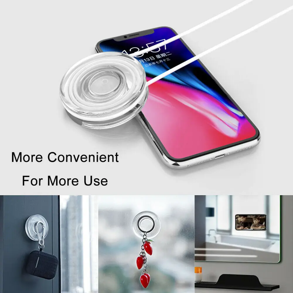 Universal Reusable Magic Nano Sticker Traceless Phone Holder Casual Paste Cable Winder Double Side Wall Sticker Car phone holder