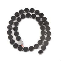 horizontal hole round hematite multi size custom black gallstone semi finished products for diy handmade jewelry accessories