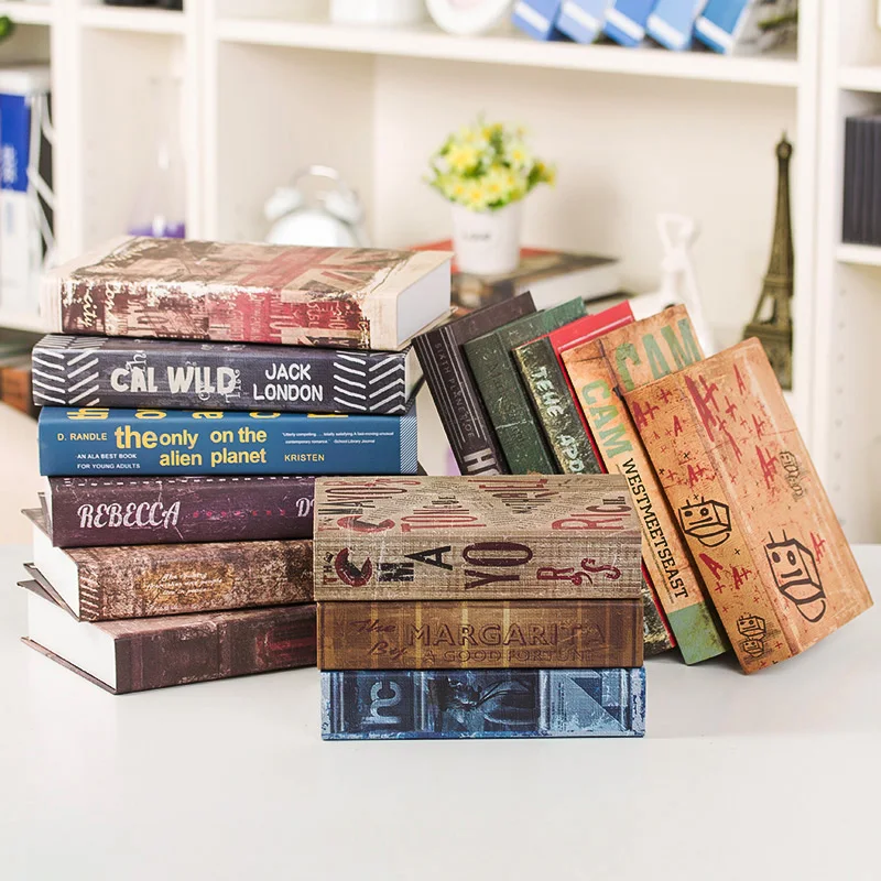 

Винтажная имитация книги в европейском стиле, реквизит, декоративная модель для бара, кофейни, творческие украшения для мебели, аксессуары ...