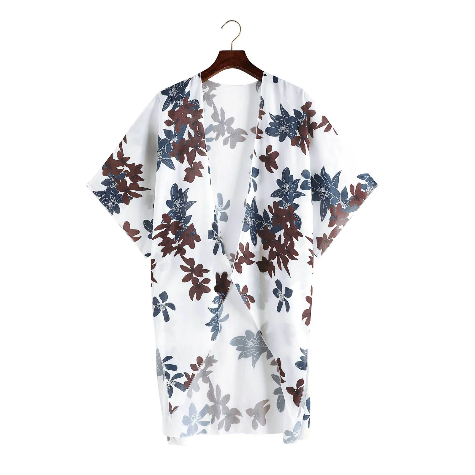 

Fashion Kimono Cardigan Blouse Shirt Loose Chiffon Long Tops Summer Casual Ladies Tops Female Women Short Sleeve Blusas Pullover