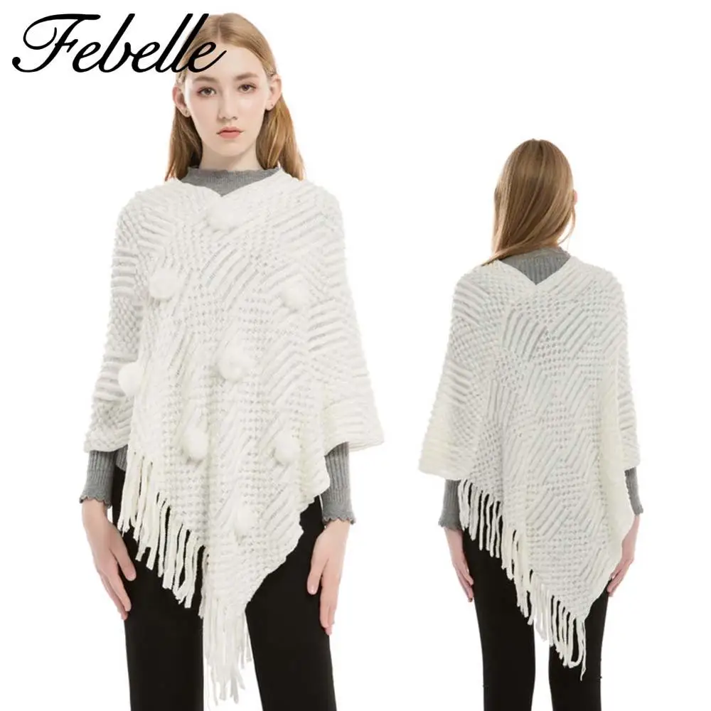 Febelle зимний женский шарф имитация кашемировой шали теплый плащ больших размеров