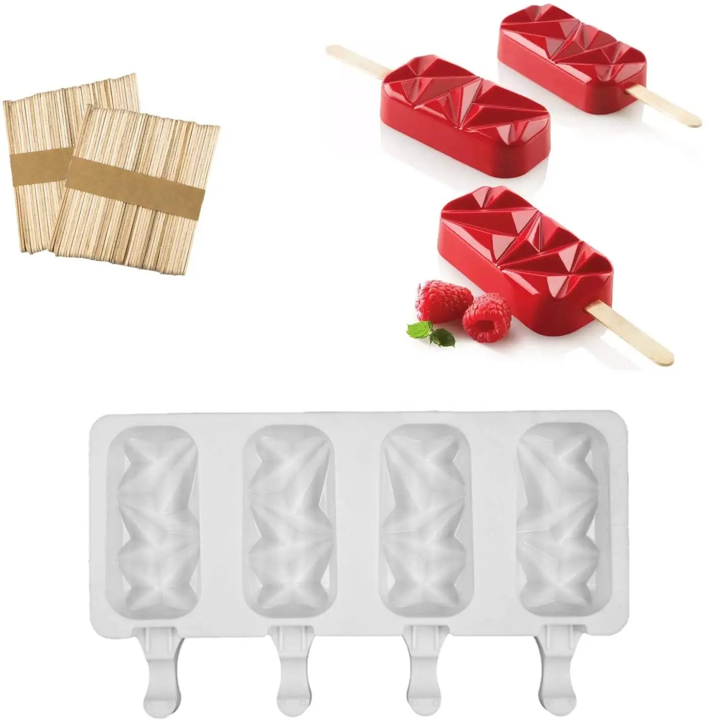 

Ice Cream Makers Mould Ice Cream Silicone Mold DIY Popsicle Making Tool Practical Popsicle Mold Creative Non-stick Portable