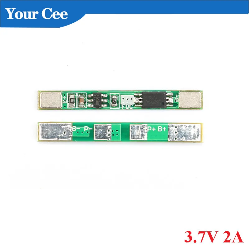 10 шт. защитная плата литий ионного аккумулятора 1S 3 7 в 2 А BMS PCM 18650 перезарядки
