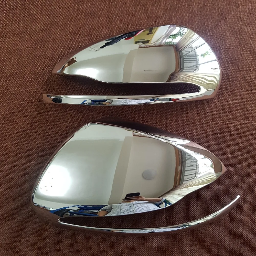 Зеркальная крышка из хромированного серебра для Mercedes Benz W205 S205 C180 C200 C250 C300 C400 C Class