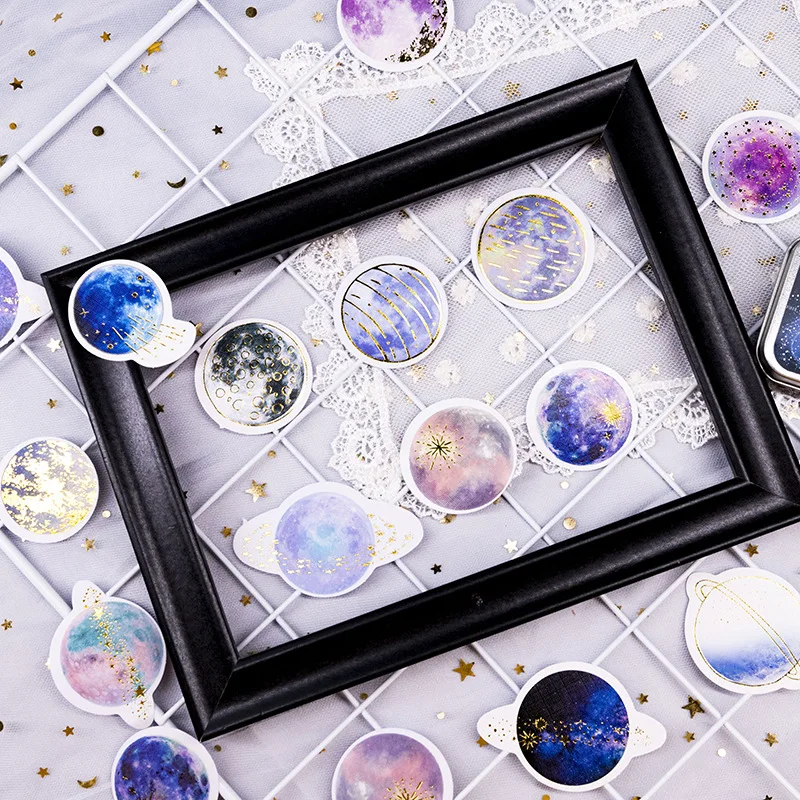 Wanding Earth серия золочение декоративные железный ящик наклейки Скрапбукинг этикетка-наклейка дневник Канцелярские Стикеры для альбомов