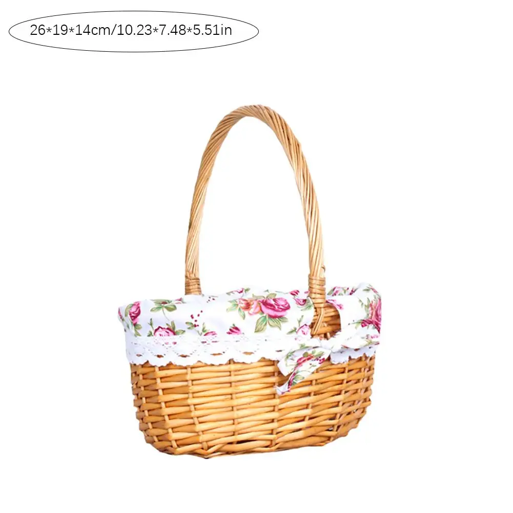 Плетеная корзина для пикника подарок пустая овальная плетеная ивы пасхальное