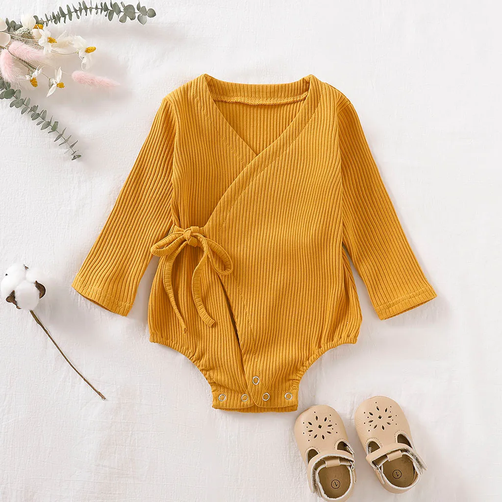 2019 Модное Новое однотонное кимоно с элементами ямы одежда для маленьких девочек