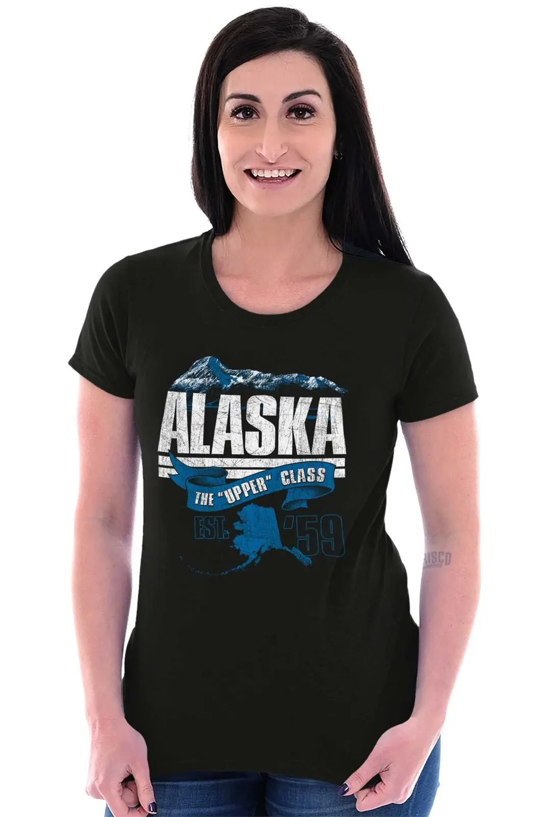 Аляска высшего класса АК карта штата каникулы сувенир женская футболка футболки