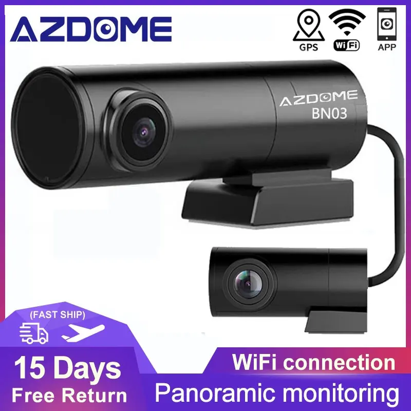 Видеорегистратор AZDOME автомобильный 1440P GPS Wi-Fi ночное видение | Автомобили и