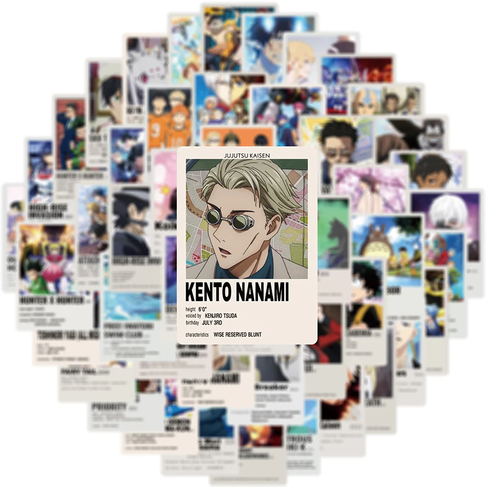 103050pcs mix anime jujutsu kaisen my hero academia stickers graffiti car skateboard bike laptop phone decal kid toy sticker free global shipping