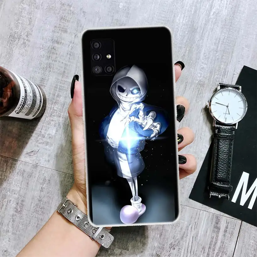 Чехол для телефона Undertale Papyrus Sans Doggo Samsung Galaxy A12 A22 A32 A42 A52 A72 A51 A71 5G A41 A31 A21 A02S M12 M21 M31 M30S -