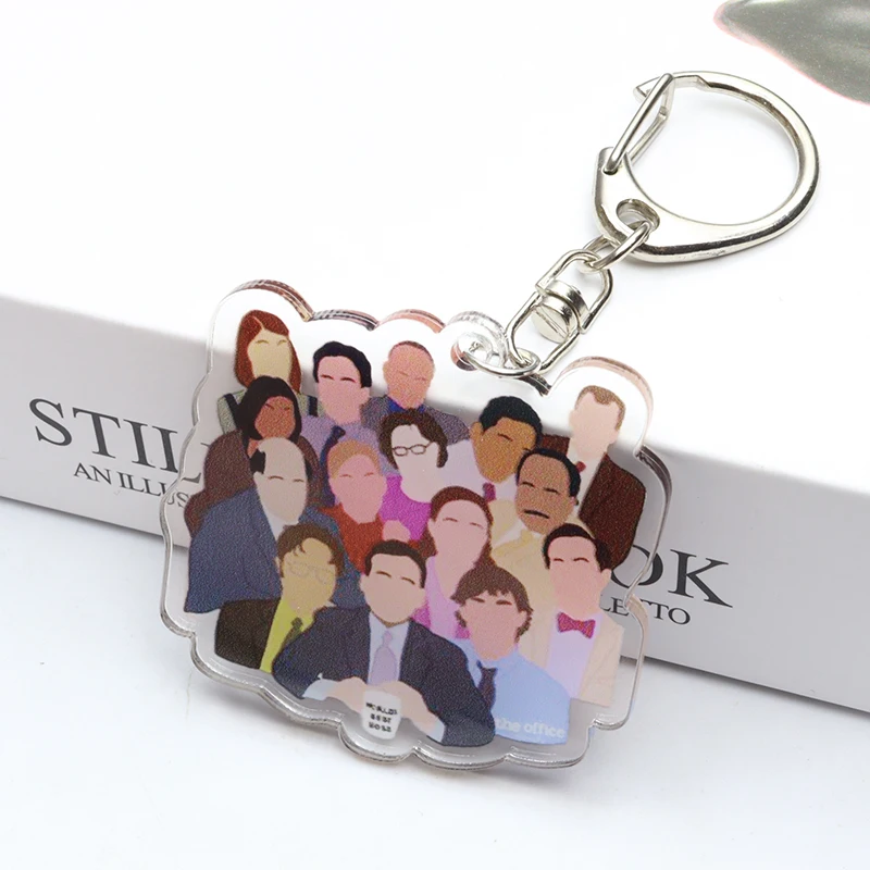 Хит продаж офисное искусство забавные акриловые брелоки подвесной держатель Dwght