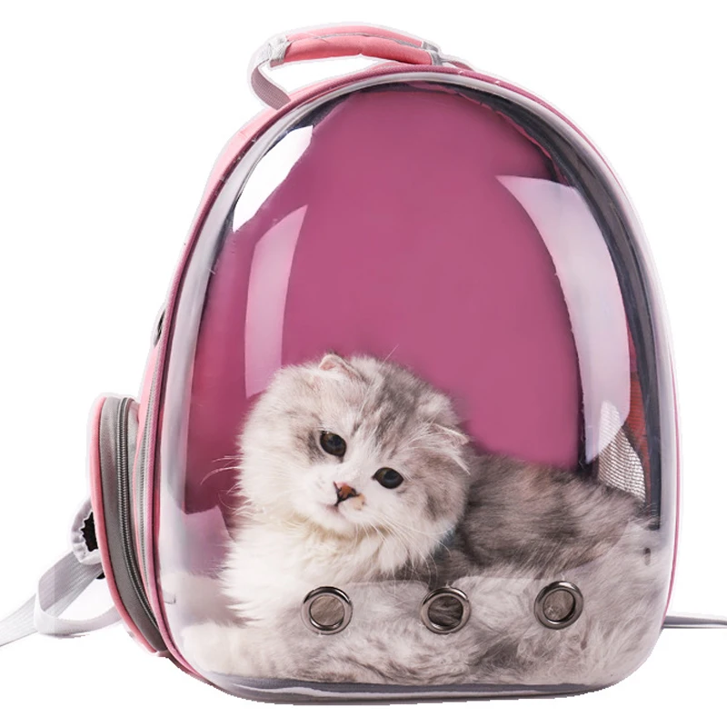 

Воздухопроницаемая сумка для кошек, прочный дорожный рюкзак для переноски домашних животных, для собак, прозрачные вместительные мешки