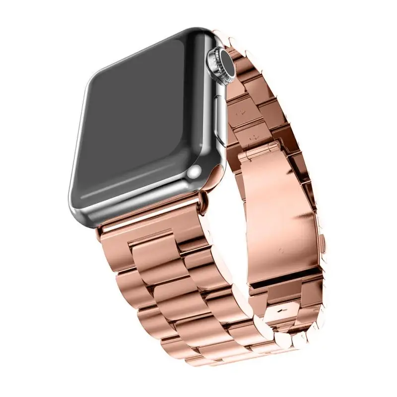 Ремешок из нержавеющей стали для Apple watch band SE 38 мм 40 металлический звеньевой