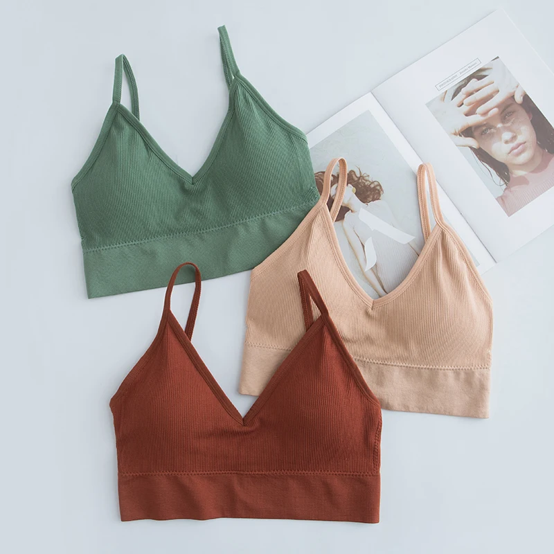 Sexy Women Sexy Crop Tops Tube Top Female bralette Sleeveless Camis Seamless Sports Lingerie Tee Bra Crop Top Bandeau Tank Tops