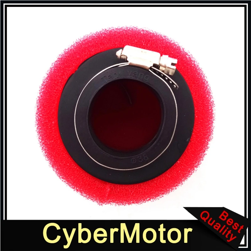 Красный воздухоочиститель 38 мм для Mikuni VM22 26 Carb Pit Dirt Bike Motorcycle CRF50 XR50 KLX110 SSR livan YX|air