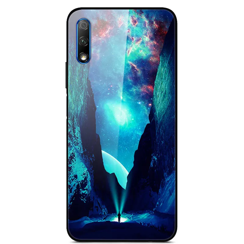 Роскошный чехол для huawei Honor 9X, чехол из закаленного стекла, силиконовый чехол для телефона huawei Honor 9X X9 9 X, чехол s для Honor 9X - Цвет: 22
