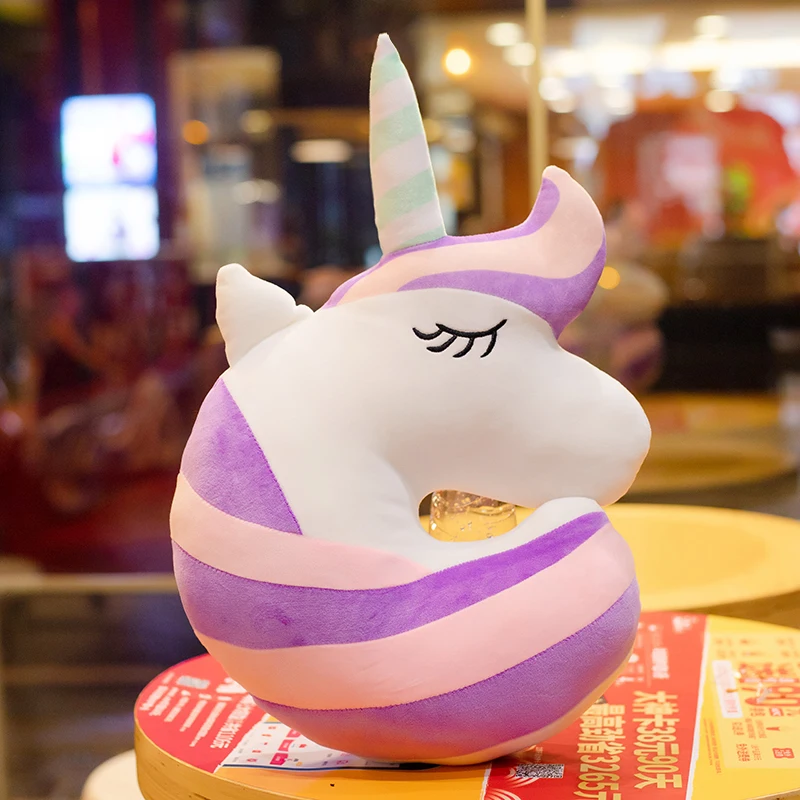 

Creative Unicorn Plush Toy Neck Pillow Soft Cute Angel horse Pillow Child Birthday Gift Christmas Gift