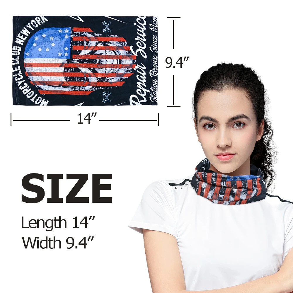 Банданы в стиле хип-хоп 1 шт. с рисунком черепа звезд и полос походный шарф для