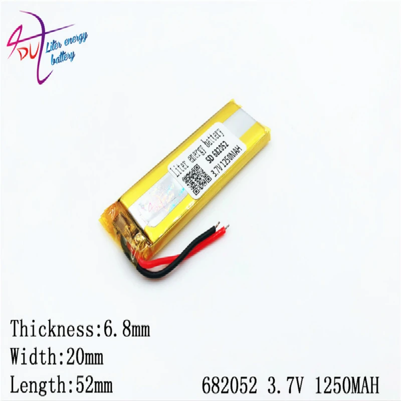 Литий ионный полимерный аккумулятор 3 7 В 1250 мАч 682052 702050 литий для GPS mp3 mp4 mp5 dvd bluetooth