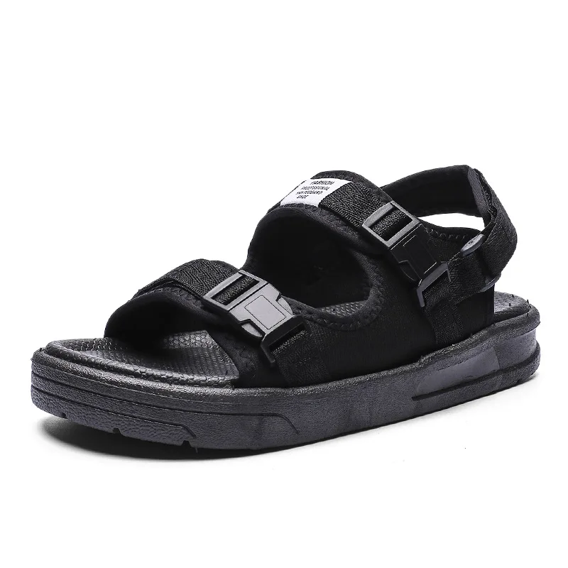 

Sandals Men Korean Trend Personality Velcro Beach Slippers Men Non-Slip Wear-Resistant Casual Sandals Dual-Purpose Shoes Men