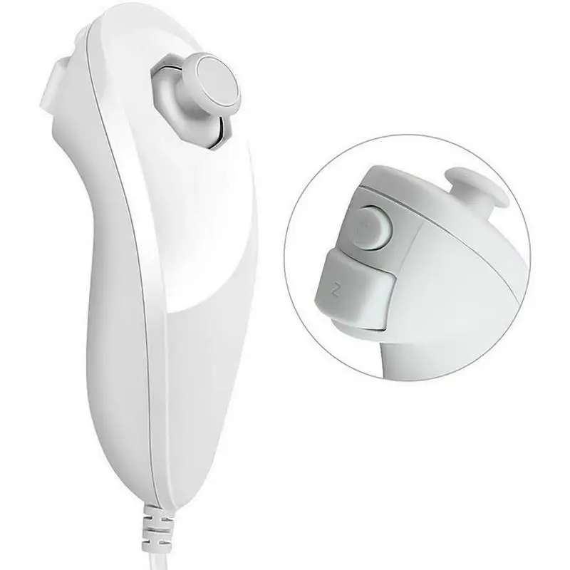 Беспроводной пульт дистанционного управления 2 в 1 для Nunchuk Nintendo Wii встроенный