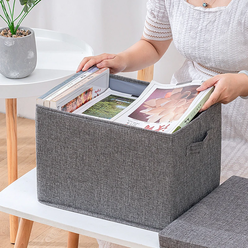 

5 Sizes Cube Non-Woven Folding Storage Box For Toys Fabric Storage Bins With Lid Home Bedroom Closet Office Nursery Organizer