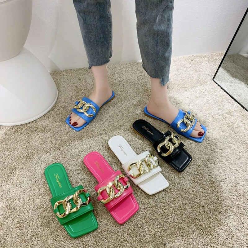 

Fashion Soft Sole Women's Slippers Classic Casual Beach Shoes Vacation Wear Sandals lazy Shoes 2021 Summer New