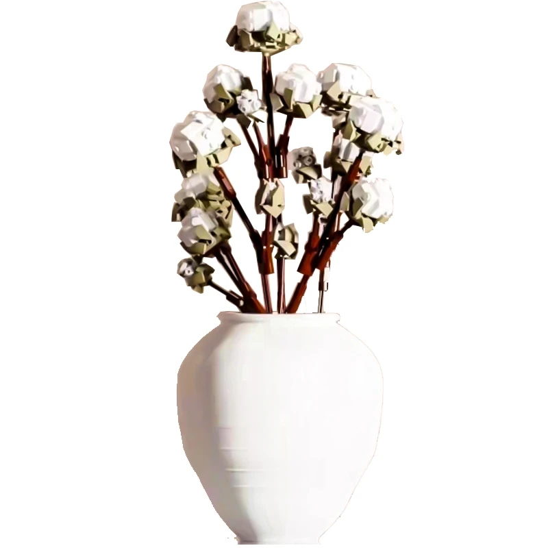 515 шт. Китай Синьцзян хлопок букет MOC цветы строительные блоки креативные идеи