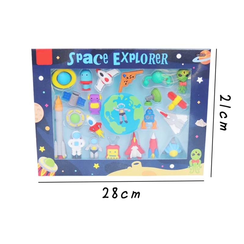 

Funny Space Dinosaur Princess Eraser Suit Children's Favor School Supplies Student Prize Kids Boys Girls Gift