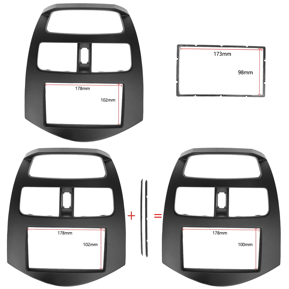 2 Din радиоприемник стереопанель панель для Daewoo marshz/Chevrolet Spark/ Beat 2010 рамка монтажа DVD